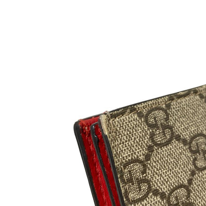 Gucci Bifold Wallet In Cherry GG Plus And GG Supreme 476050 Beige Dark Brown