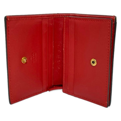 Gucci Bifold Wallet In Cherry GG Plus And GG Supreme 476050 Beige Dark Brown