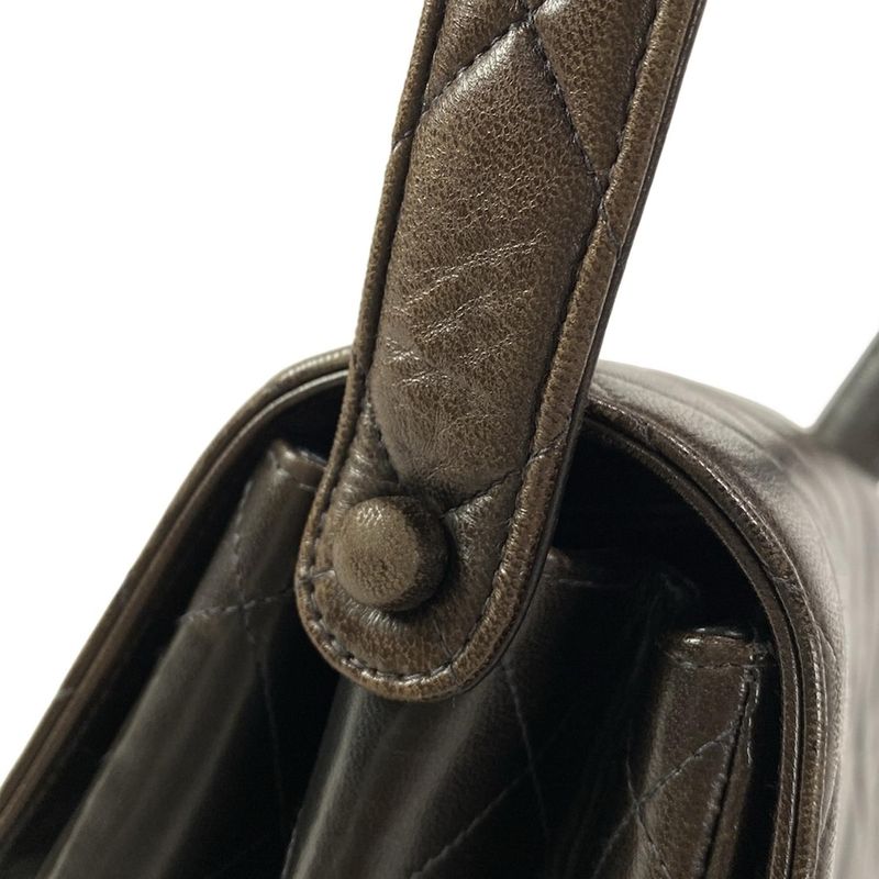 Chanel Shoulder Bag Double Facematelasse Black Gold Hardware Lambskin