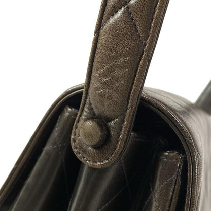 Chanel Shoulder Bag Double Facematelasse Black Gold Hardware Lambskin