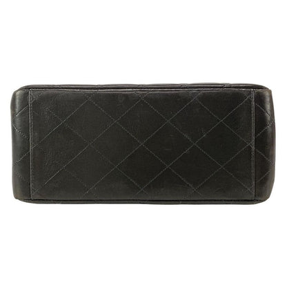 Chanel Shoulder Bag Double Facematelasse Black Gold Hardware Lambskin