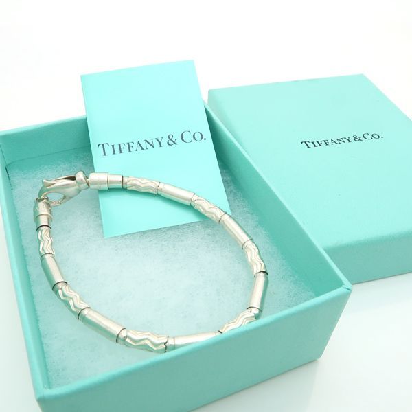 Tiffany & Co Aztec Zigzag Bracelet 925 Wire Bracelet Germany Silver With Box
