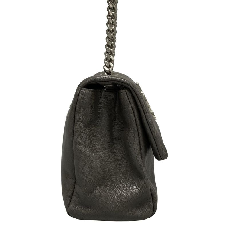 Saint Laurent Paris Shoulder Bag - 471487 Grey Chain Shoulder Leather