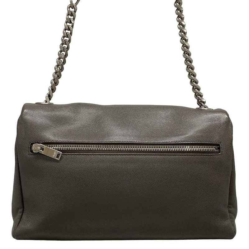 Saint Laurent Paris Shoulder Bag - 471487 Grey Chain Shoulder Leather