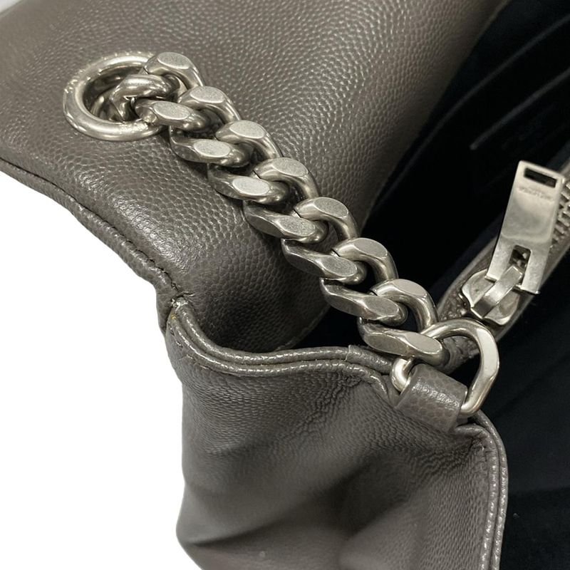 Saint Laurent Paris Shoulder Bag - 471487 Grey Chain Shoulder Leather