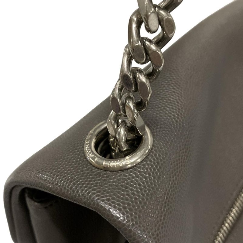 Saint Laurent Paris Shoulder Bag - 471487 Grey Chain Shoulder Leather