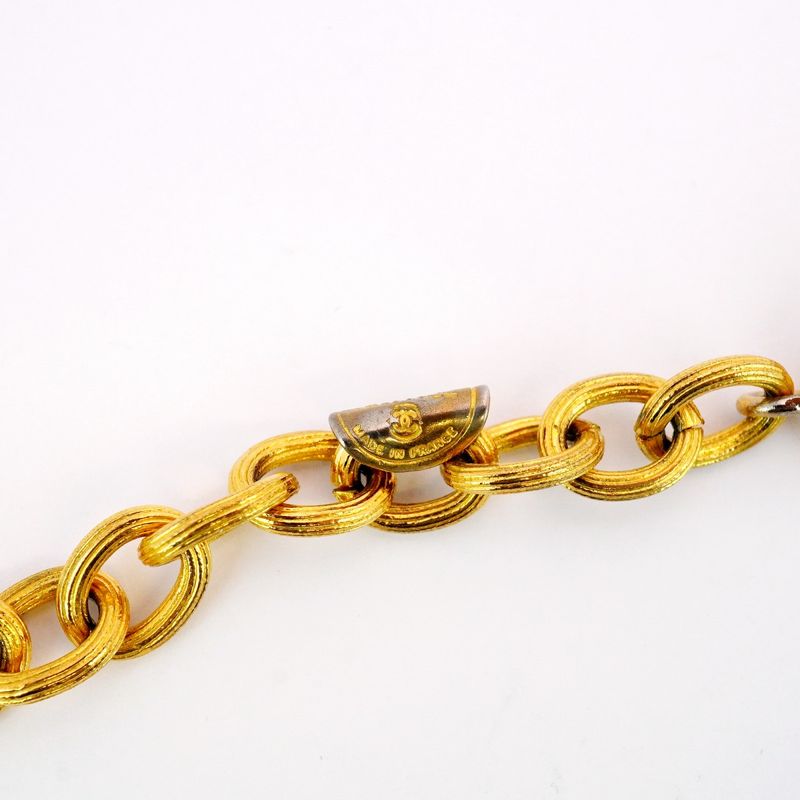 Chanel Necklace Vintage Coco Mark Chanel Logo/matelasse Round Shape Circle GP