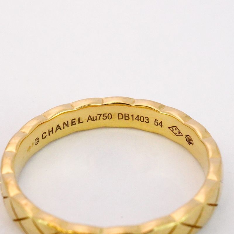 Chanel Ring Coco Crush 18K Yellow Gold Yellow Gold #54 Ladies