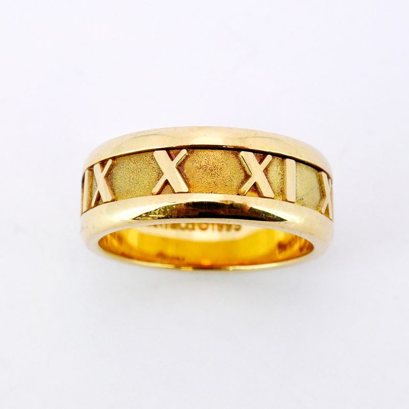 Tiffany & Co Ring Atlas 18K Yellow Gold Yellow Gold Size 105 Ladies