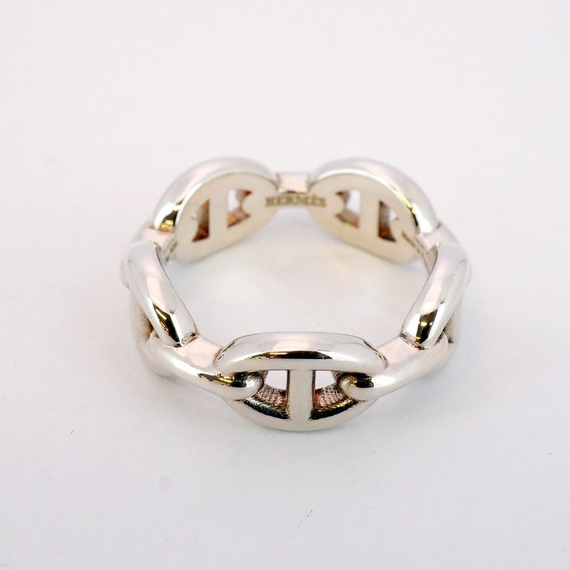 Hermes Ring Chaine D'ancre PM Silver 925 #56 Men Women Unisex