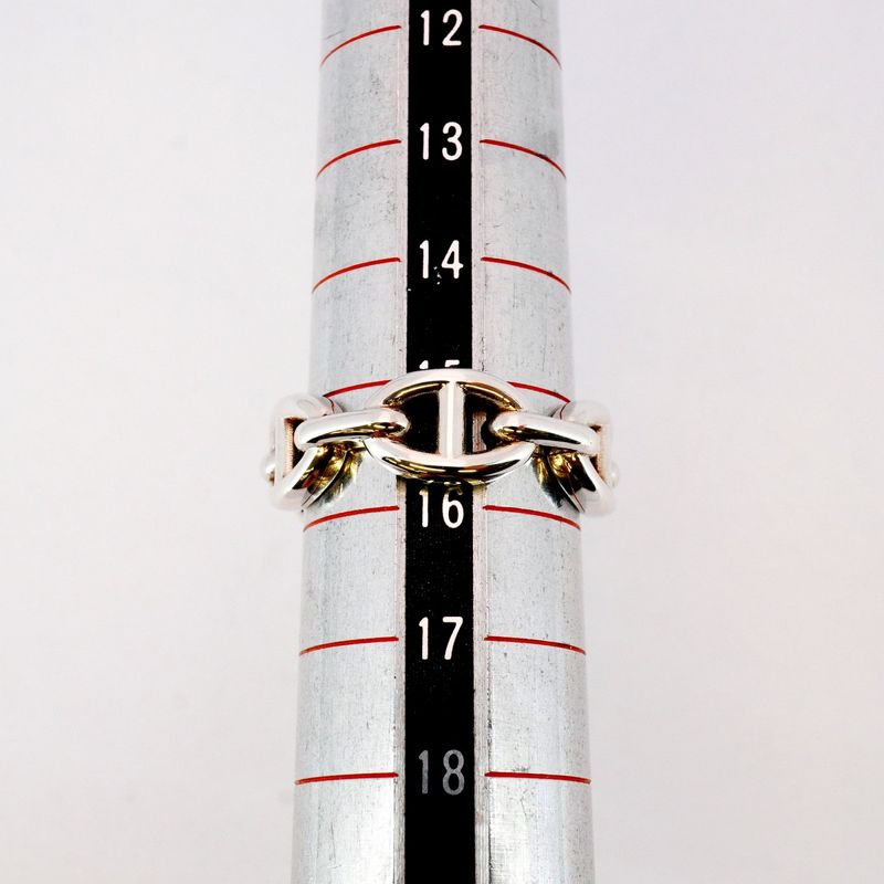 Hermes Ring Chaine D'ancre PM Silver 925 #56 Men Women Unisex