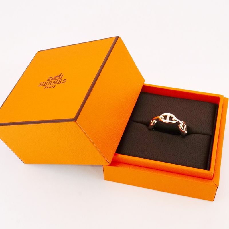 Hermes Ring Chaine D'ancre PM Silver 925 #56 Men Women Unisex