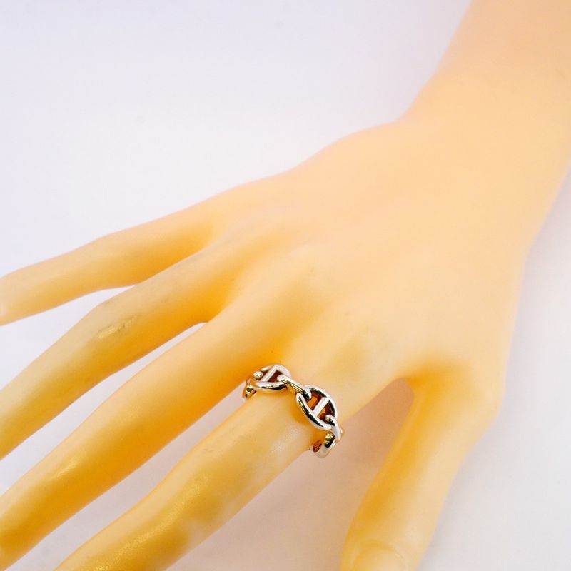 Hermes Ring Chaine D'ancre PM Silver 925 #56 Men Women Unisex
