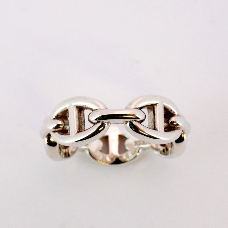 Hermes Ring Chaine D'ancre PM Silver 925 #56 Men Women Unisex