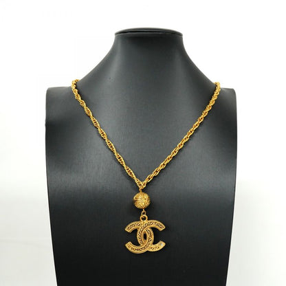 Chanel Necklace Vintage Coco Mark GP Plated Gold Ladies