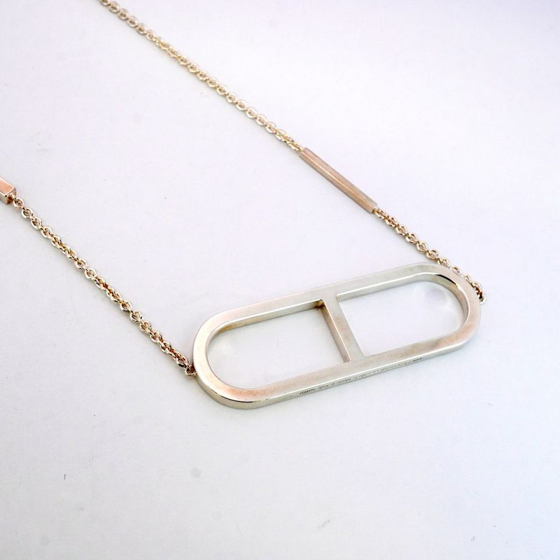 Hermes Necklace Eva - Chaine D'ancre / Long 925 Silver Men Women Unisex
