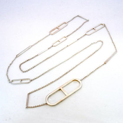 Hermes Necklace Eva - Chaine D'ancre / Long 925 Silver Men Women Unisex