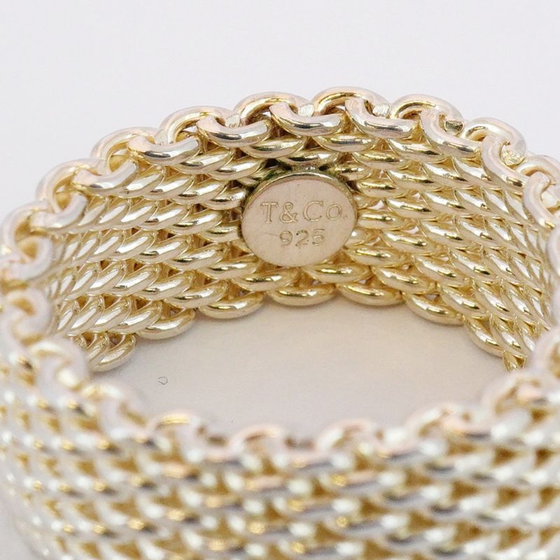 Tiffany & Co Ring Somerset/mesh Silver 925 Size 18 Men's