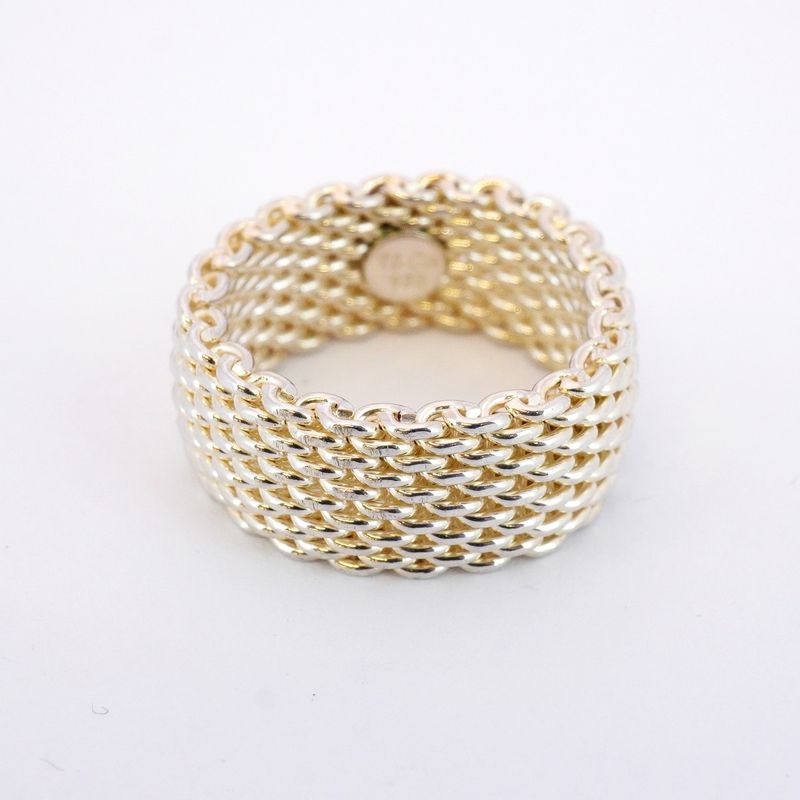Tiffany & Co Ring Somerset/mesh Silver 925 Size 18 Men's