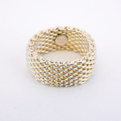 Tiffany & Co Ring Somerset/mesh Silver 925 Size 18 Men's