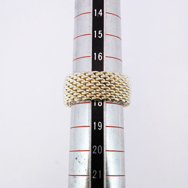Tiffany & Co Ring Somerset/mesh Silver 925 Size 18 Men's