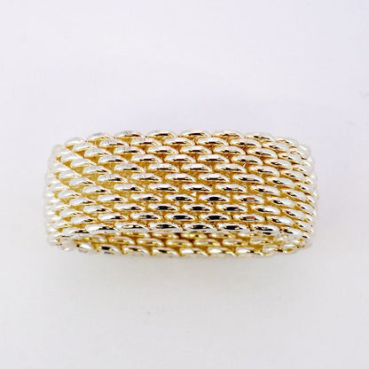 Tiffany & Co Ring Somerset/mesh Silver 925 Size 18 Men's