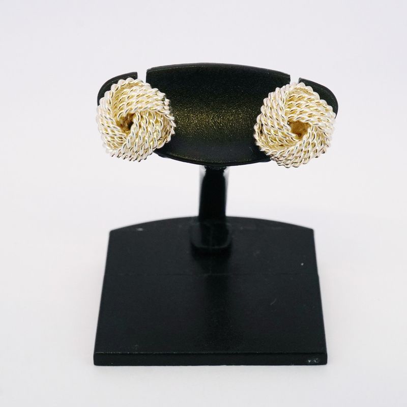 Tiffany & Co Earrings Somerset/mesh 925 Silver Ladies