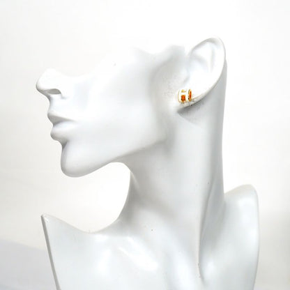 Hermes Earrings Pop Ash GP Plated Gold White Ladies
