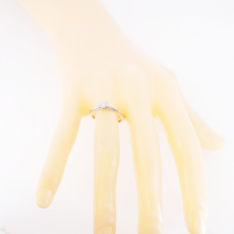 Tiffany & Co Ring Solitaire 1PD Pt950 Platinum Diamond 028ct 105 Ladies