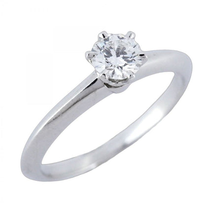 Tiffany & Co Ring Solitaire 1PD Pt950 Platinum Diamond 028ct 105 Ladies