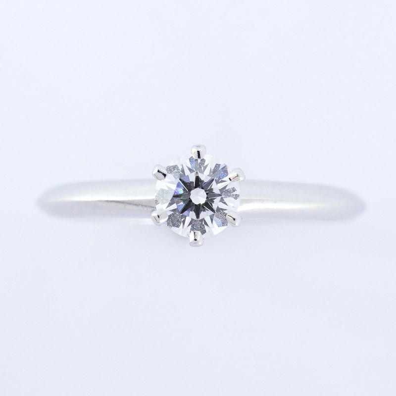 Tiffany & Co Ring Solitaire 1PD Pt950 Platinum Diamond 028ct 105 Ladies