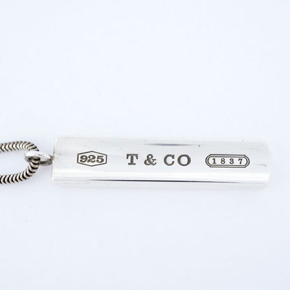 Tiffany & Co Necklace Narrow Bar 925 Silver Ladies