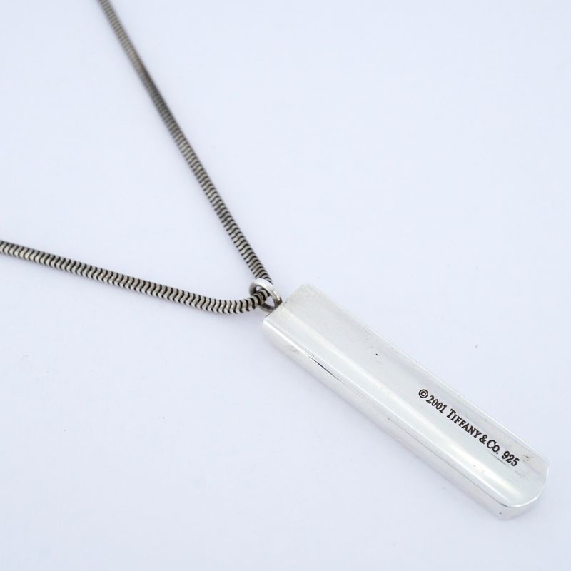 Tiffany & Co Necklace Narrow Bar 925 Silver Ladies