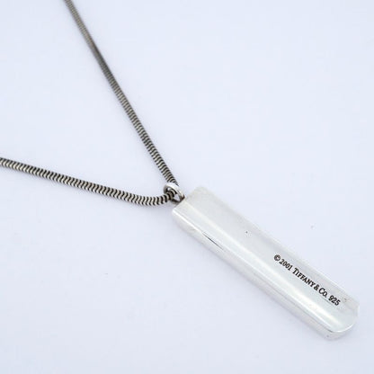 Tiffany & Co Necklace Narrow Bar 925 Silver Ladies