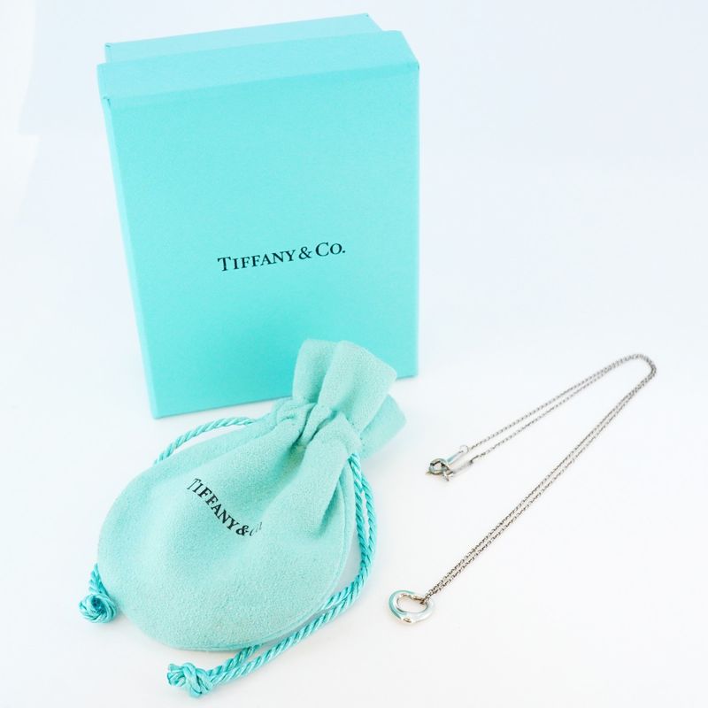 Tiffany & Co Necklace Open Heart Silver 925 Ladies