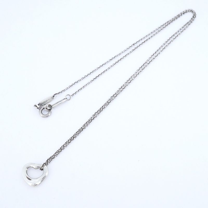 Tiffany & Co Necklace Open Heart Silver 925 Ladies