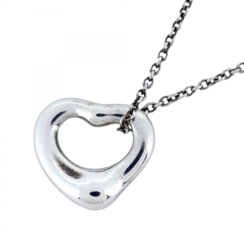 Tiffany & Co Necklace Open Heart Silver 925 Ladies