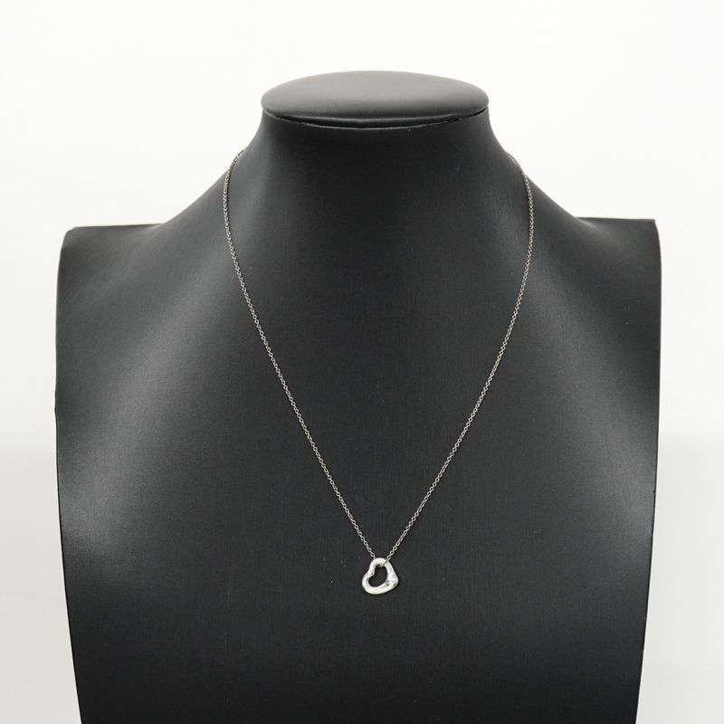 Tiffany & Co Necklace Open Heart Silver 925 Ladies