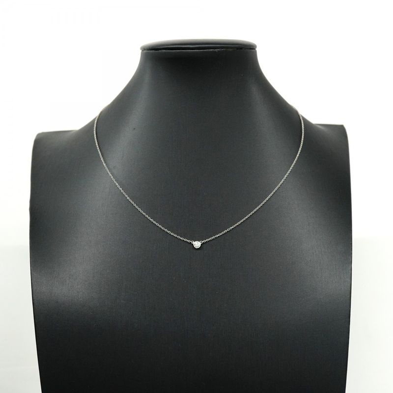 Tiffany & Co Necklace By-the-yard 1PD Pt950 Platinum Diamond Ladies