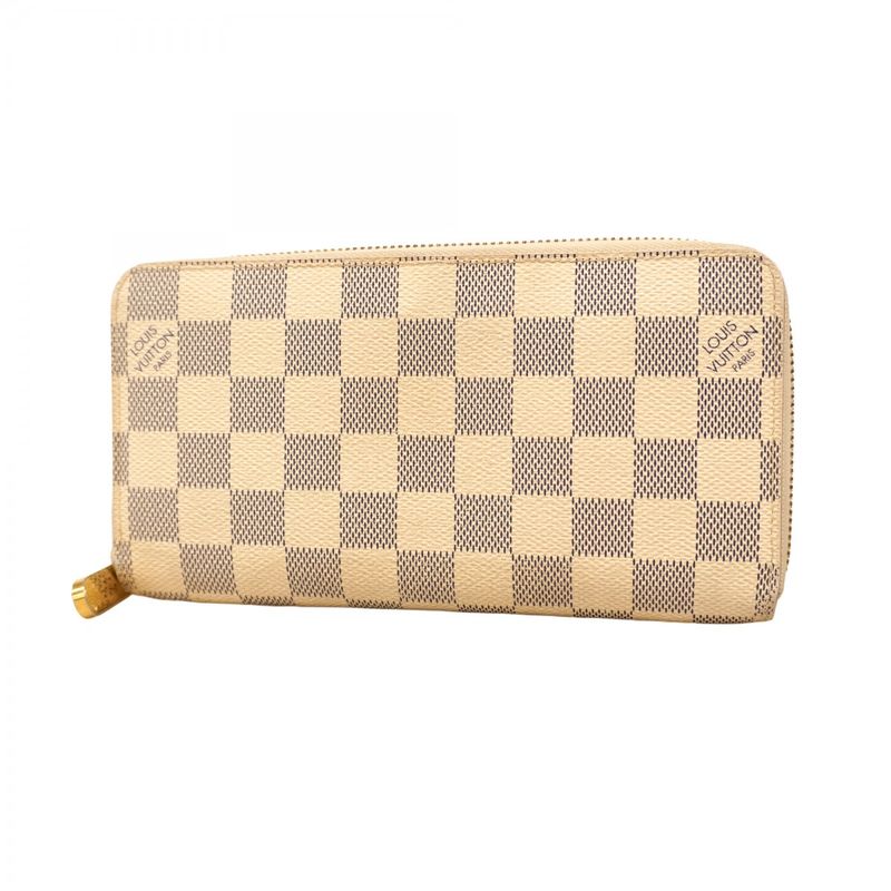 Louis Vuitton Damier Azure Zippy Wallet N60019 Whitemen Women Unisex