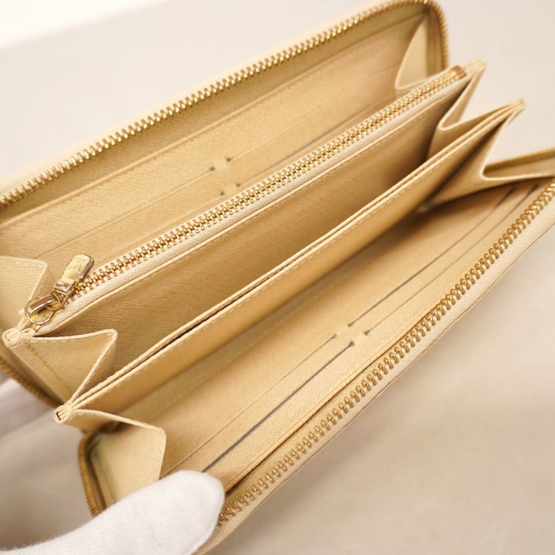 Louis Vuitton Damier Azure Zippy Wallet N60019 Whitemen Women Unisex