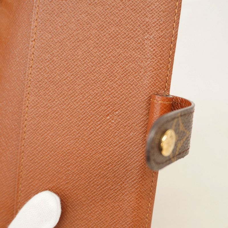 Louis Vuitton Notebook Cabas Monogram Agenda PM R20005 Brown Men Women Unisex