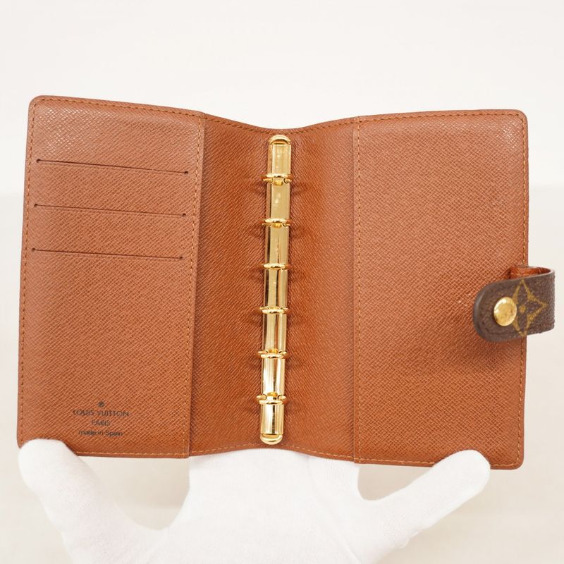 Louis Vuitton Notebook Cabas Monogram Agenda PM R20005 Brown Men Women Unisex