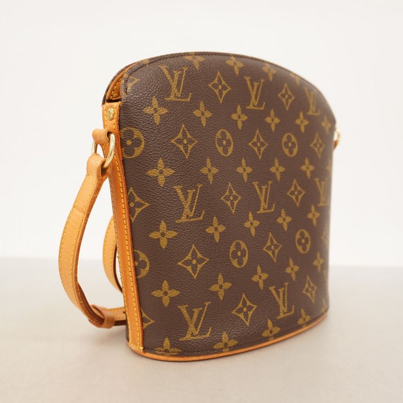 Louis Vuitton Shoulder Bag Monogram Drouot M51290 Brown Ladies