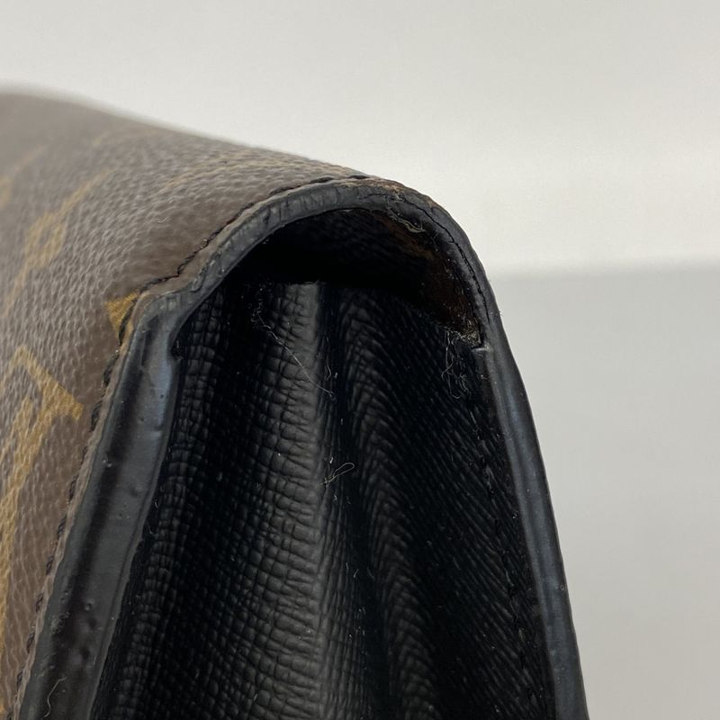 Louis Vuitton Long Wallet Monogram Macassar Zippy Dragonne M69407 Brown Black