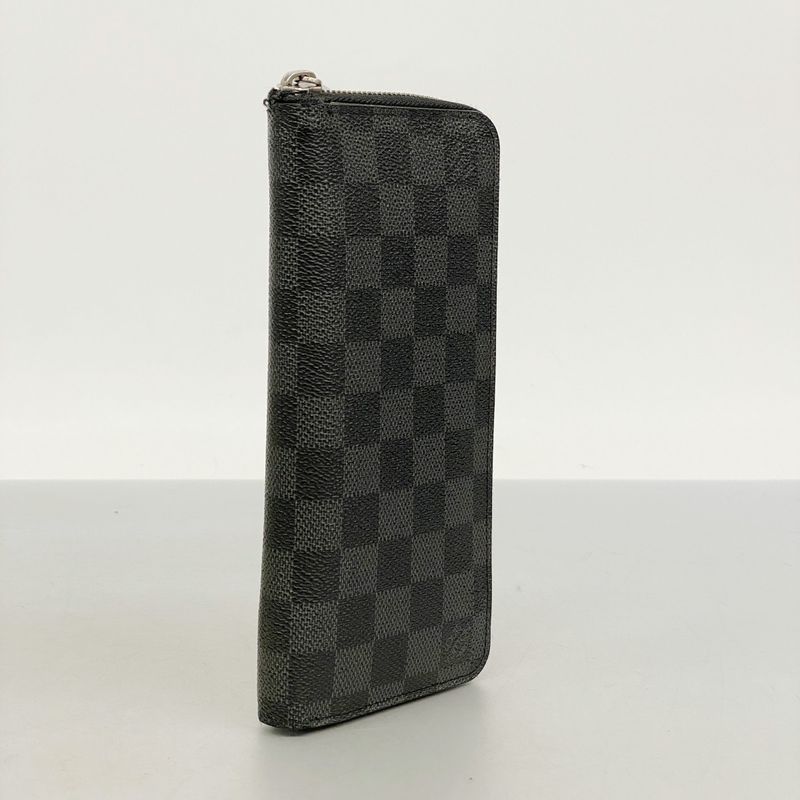 Louis Vuitton Long Wallet Damier Graphite Zippy Wallet Vertical N63095 Gray