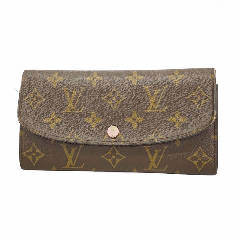 Louis Vuitton Long Wallet Monogram Portefeuille Emily M61289 Brown Rose