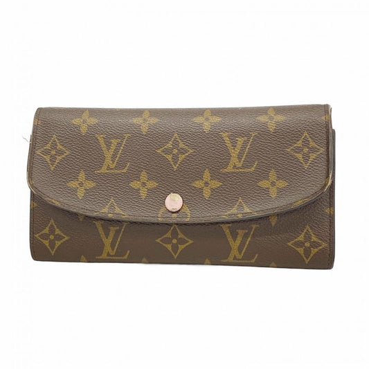Louis Vuitton Long Wallet Monogram Portefeuille Emily M61289 Brown Rose