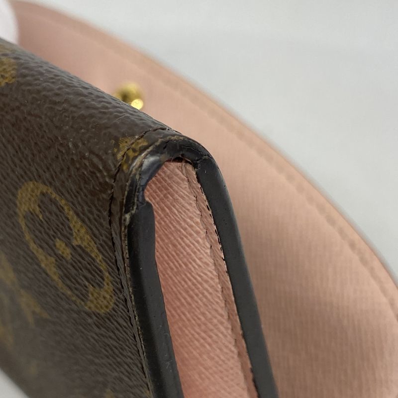 Louis Vuitton Long Wallet Monogram Portefeuille Emily M61289 Brown Rose