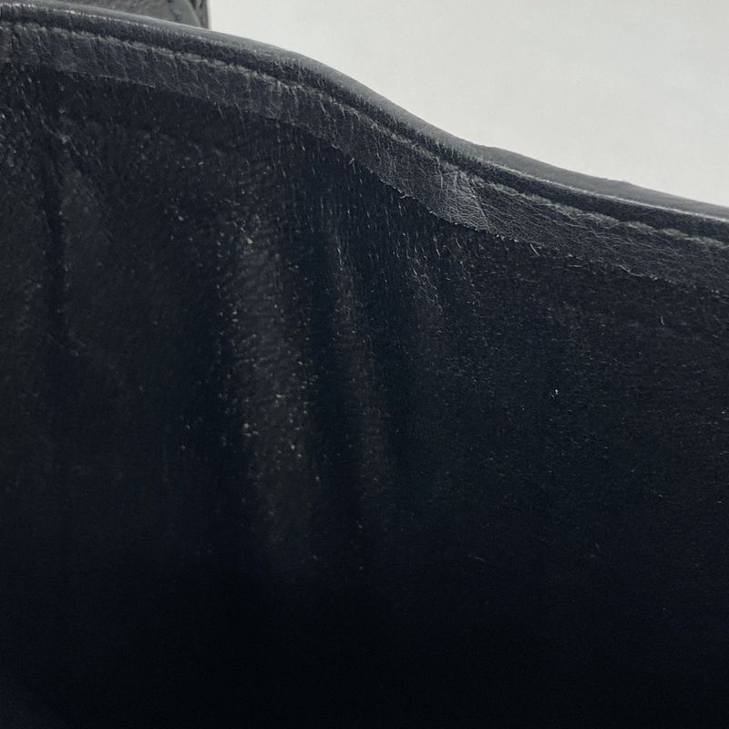 Gucci Wallet Guccissima 154258 Leather Black Chien Pan Gold Hardware Men Ladies